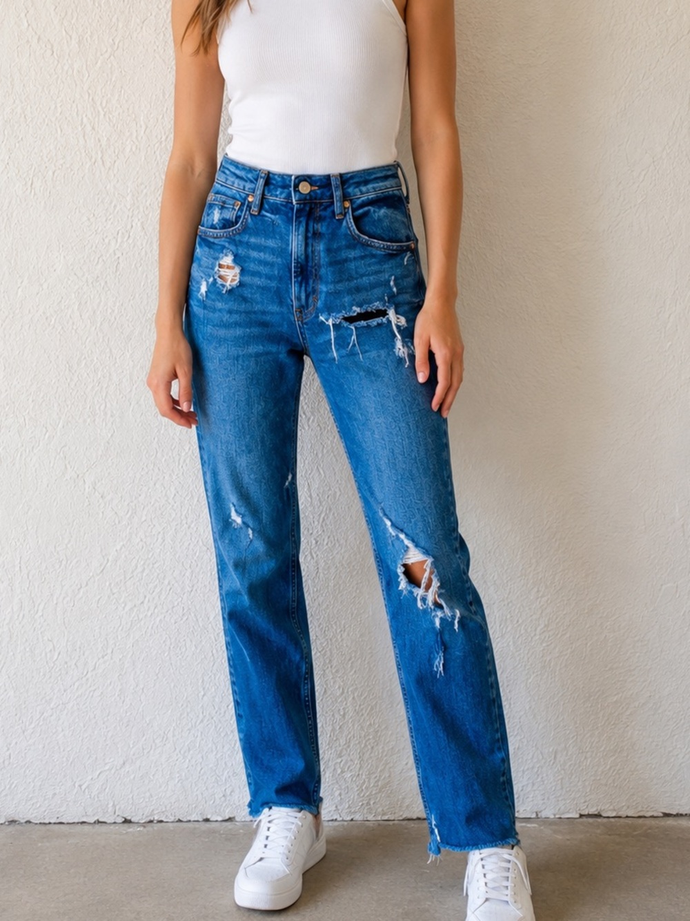 We The Free Skinny High-Rise Jeans Size 28 Distressed Free People